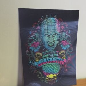 Colorful Labyrinth Skull Poster